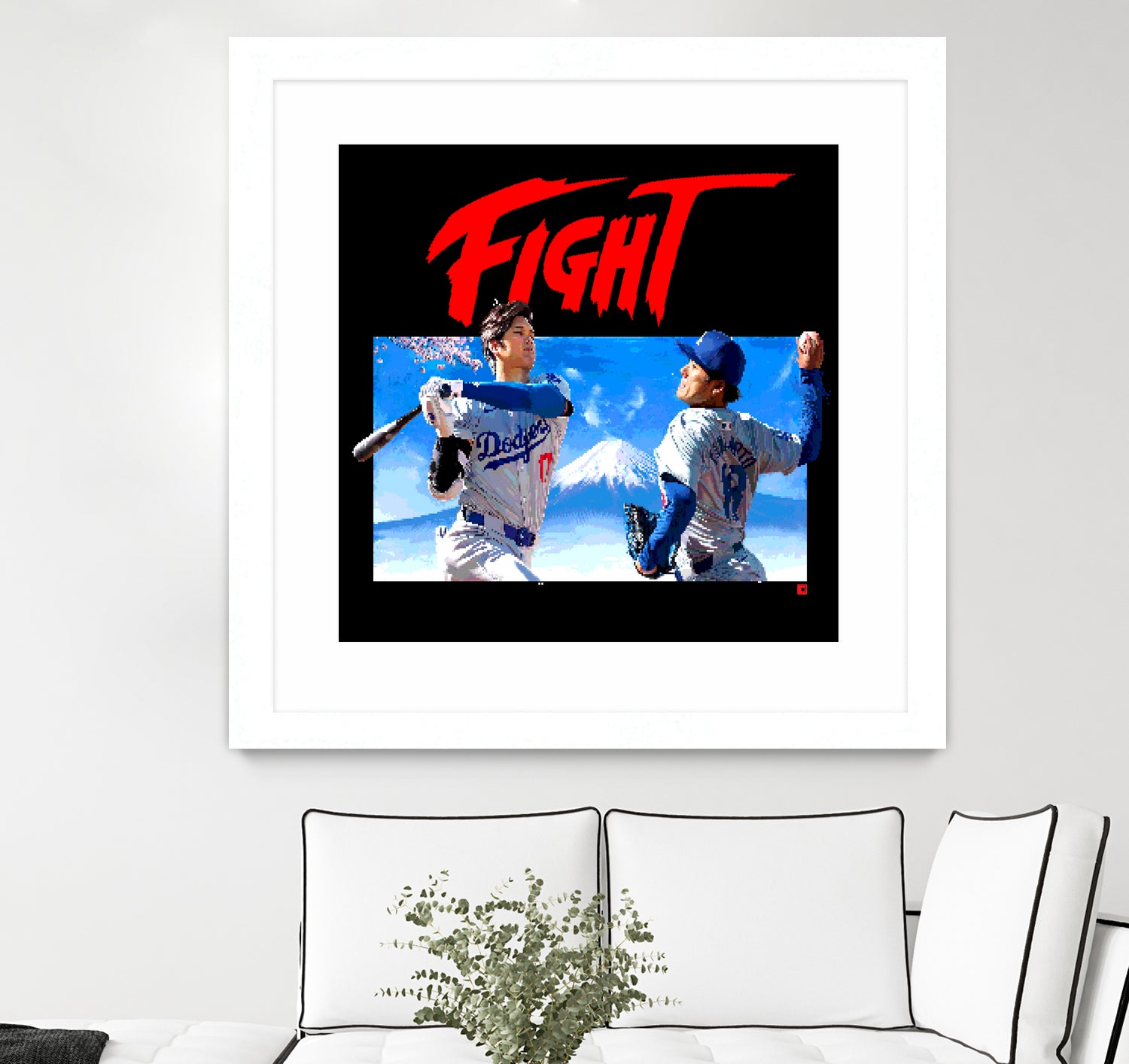 16-bit Fighters by Claudia Labarca on GIANT ART - blue digital painting