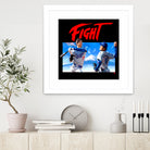 16-bit Fighters by Claudia Labarca on GIANT ART - blue digital painting