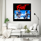 16-bit Fighters by Claudia Labarca on GIANT ART - blue digital painting