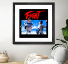 16-bit Fighters by Claudia Labarca on GIANT ART - blue digital painting