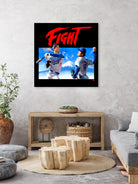 16-bit Fighters by Claudia Labarca on GIANT ART - blue digital painting