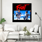 16-bit Fighters by Claudia Labarca on GIANT ART - blue digital painting