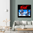 16-bit Fighters by Claudia Labarca on GIANT ART - blue digital painting