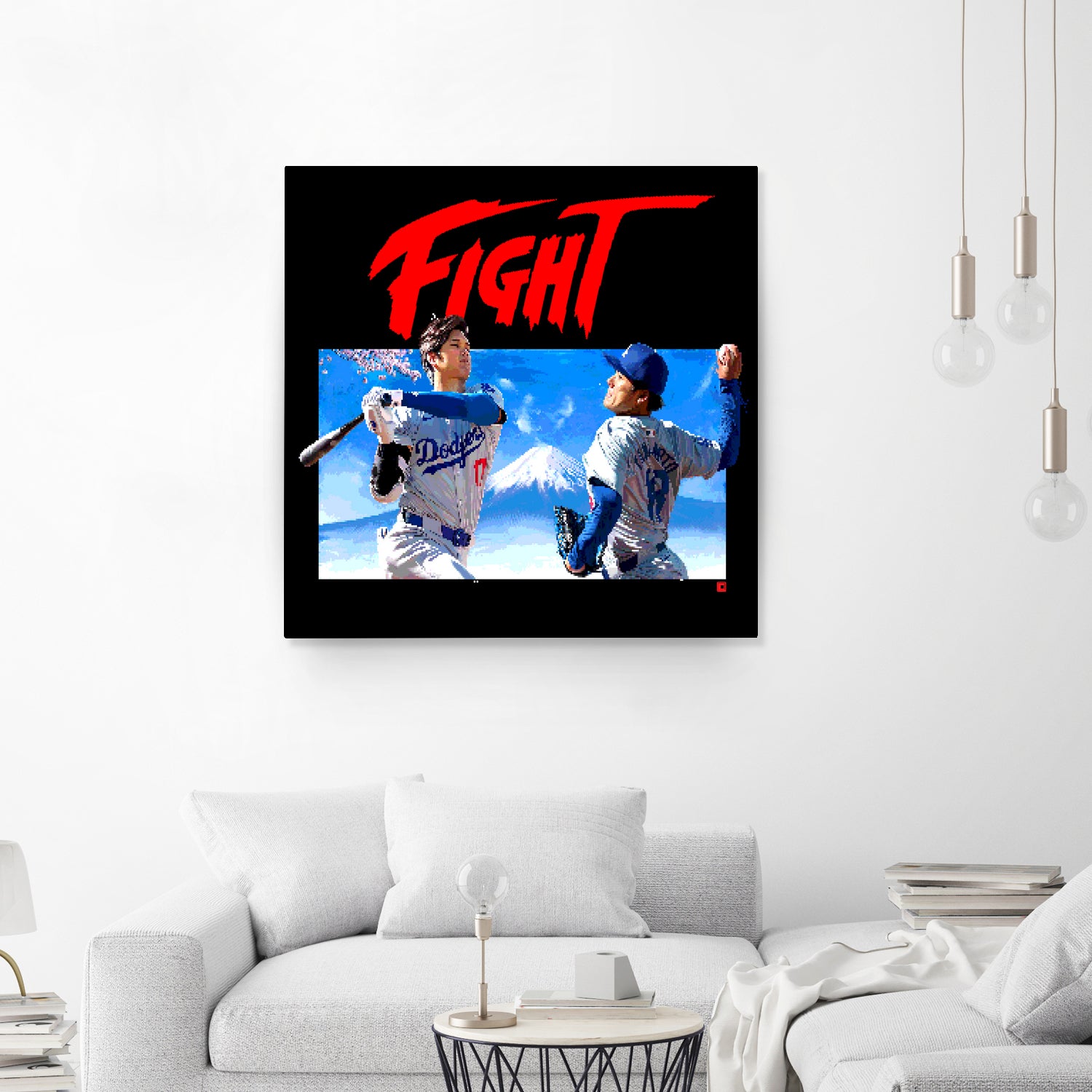 16-bit Fighters by Claudia Labarca on GIANT ART - blue digital painting