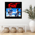 16-bit Fighters by Claudia Labarca on GIANT ART - blue digital painting