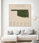 Oklahoma Parks by Finlay McNevin on GIANT ART - green typography