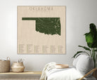 Oklahoma Parks by Finlay McNevin on GIANT ART - green typography