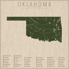 Oklahoma Parks by Finlay McNevin on GIANT ART - green typography