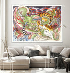 Tigers vs Dragons by Kota Nakatsubo on GIANT ART - green photo illustration