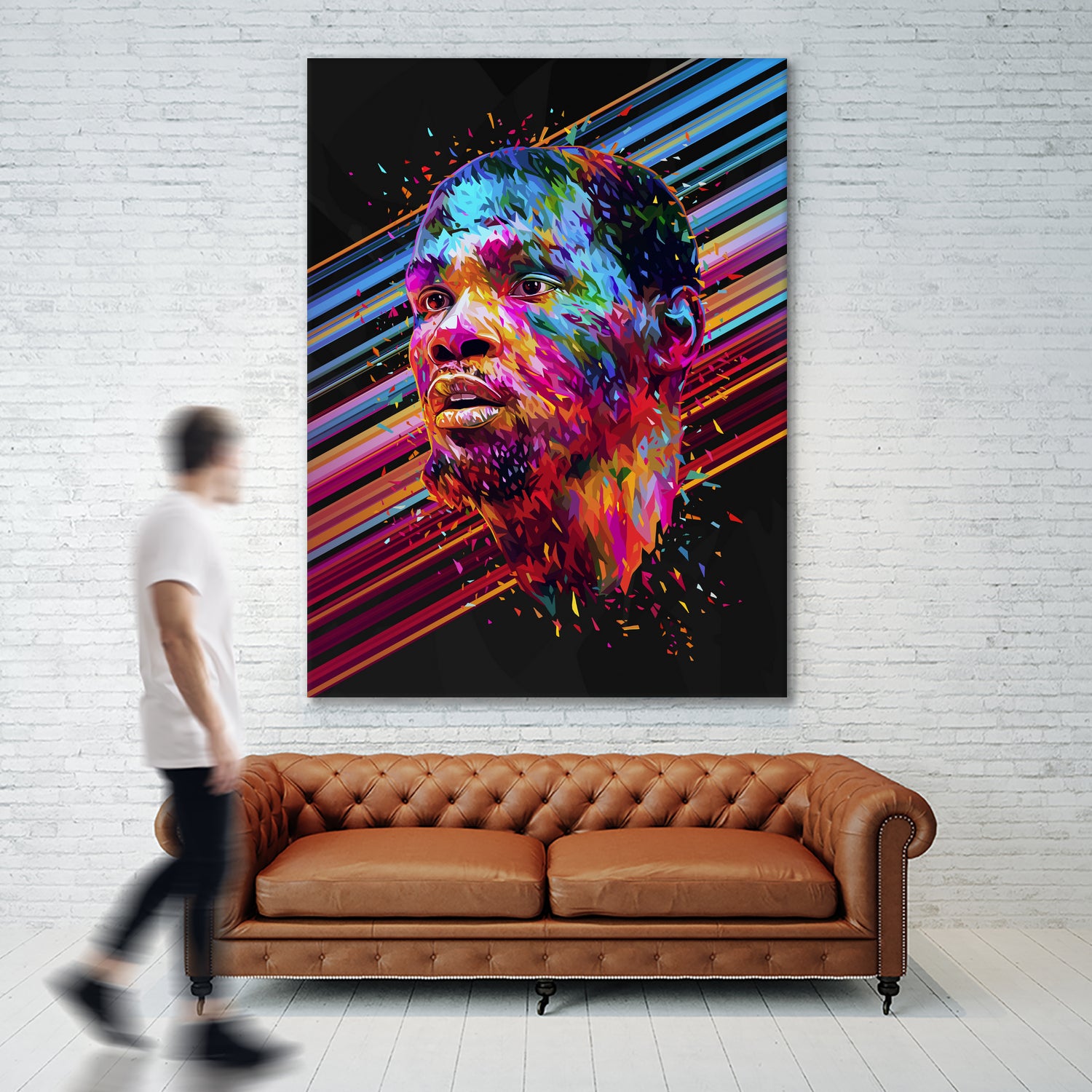 Kevin Durant by Alessandro Pautasso on GIANT ART - blue digital painting