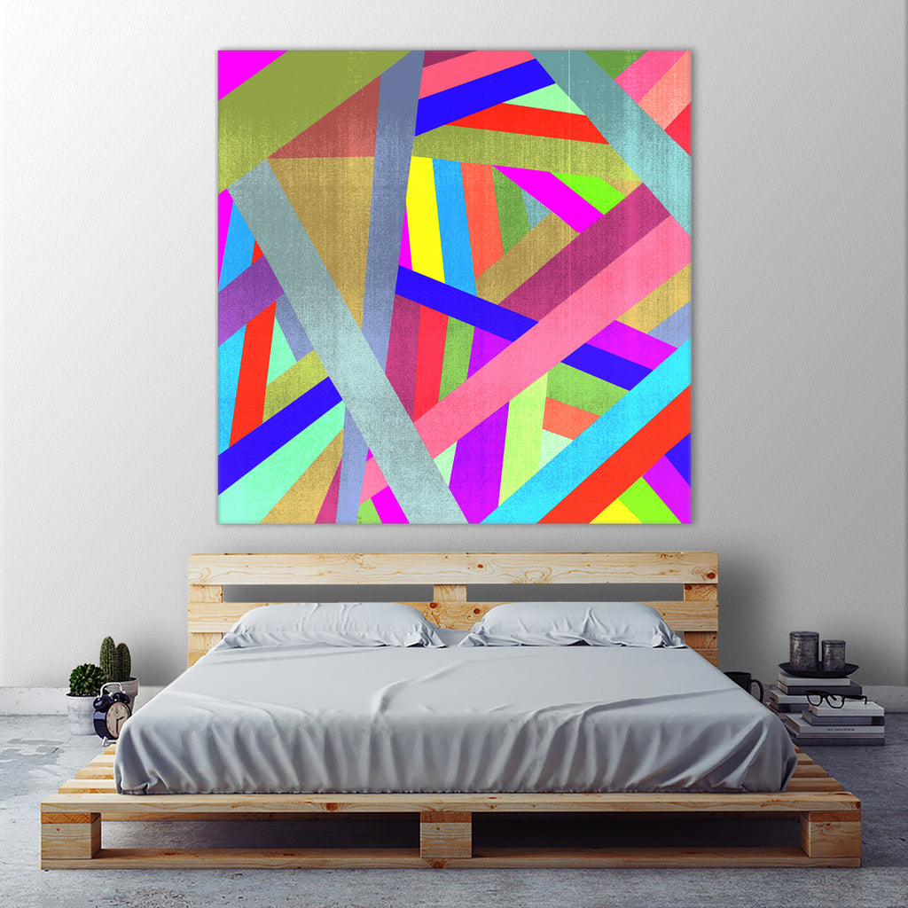 STRIPES II by Anthony Foronda on GIANT ART - pink vector illustration