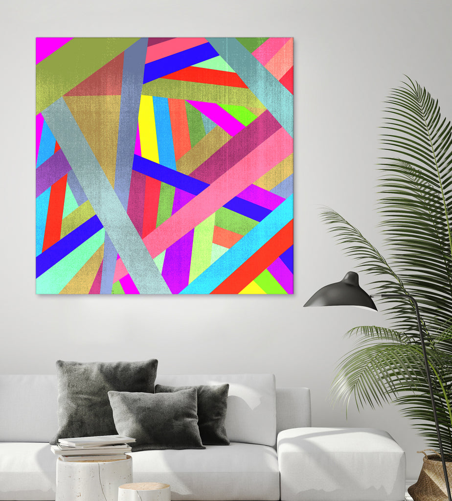 STRIPES II by Anthony Foronda on GIANT ART - pink vector illustration