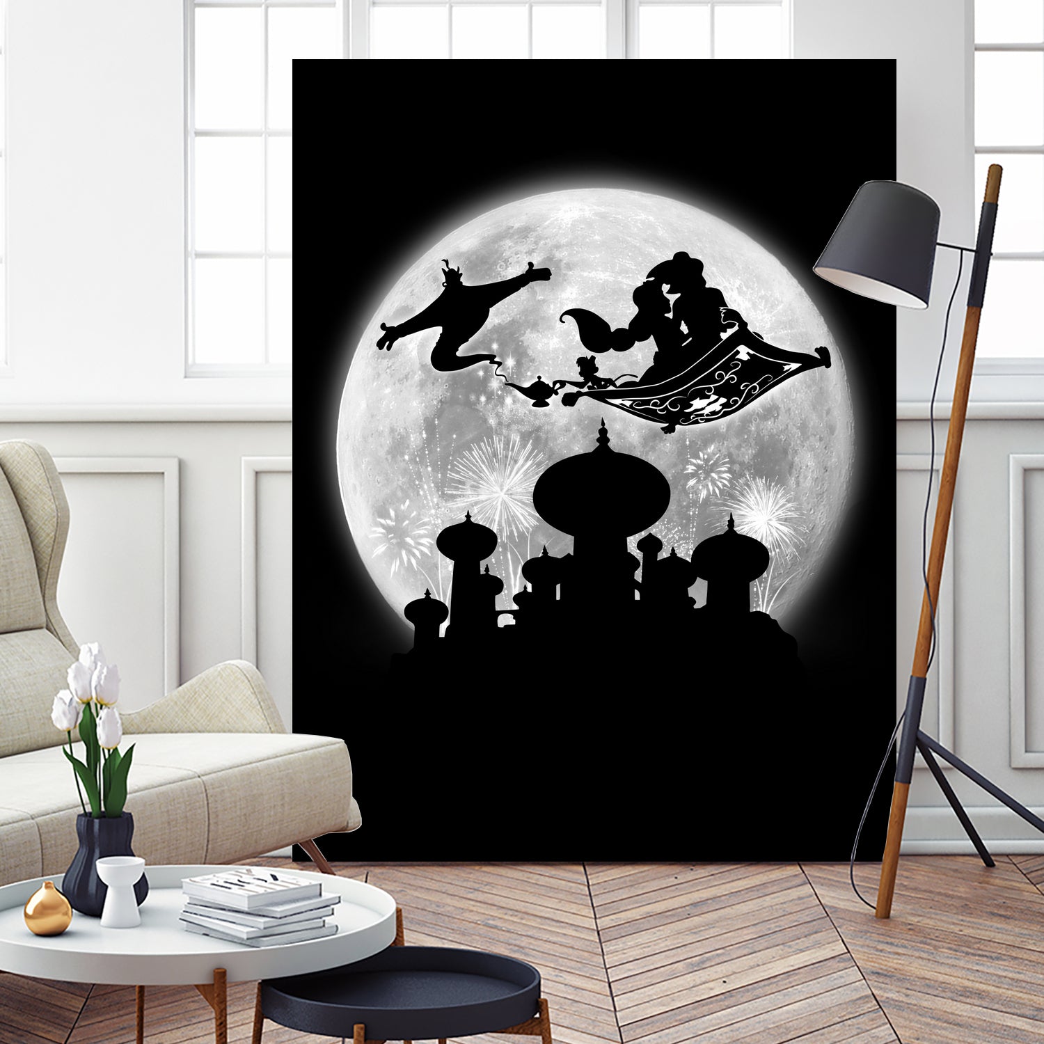 Full moon over Agrabah by Antonio Camarena on GIANT ART - black digital painting