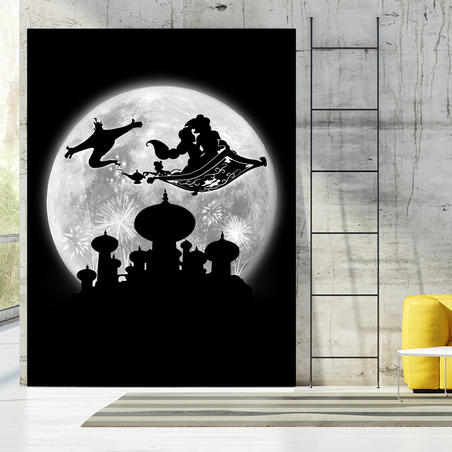 Full moon over Agrabah by Antonio Camarena on GIANT ART - black digital painting