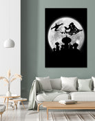 Full moon over Agrabah by Antonio Camarena on GIANT ART - black digital painting