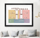 Aeropress Poster by Elaine Chng on GIANT ART - brown typography