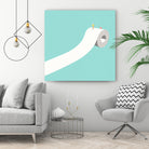 Skiing by Keita Kurihara on GIANT ART - blue digital painting