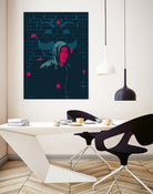 Mr. Robo by Tibor Lovas on GIANT ART - pink vector illustration