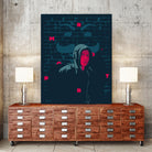 Mr. Robo by Tibor Lovas on GIANT ART - pink vector illustration