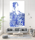 WATER NYMPH XIV by Stevyn Llewellyn on GIANT ART - blue mixed media