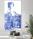 WATER NYMPH XIV by Stevyn Llewellyn on GIANT ART - blue mixed media