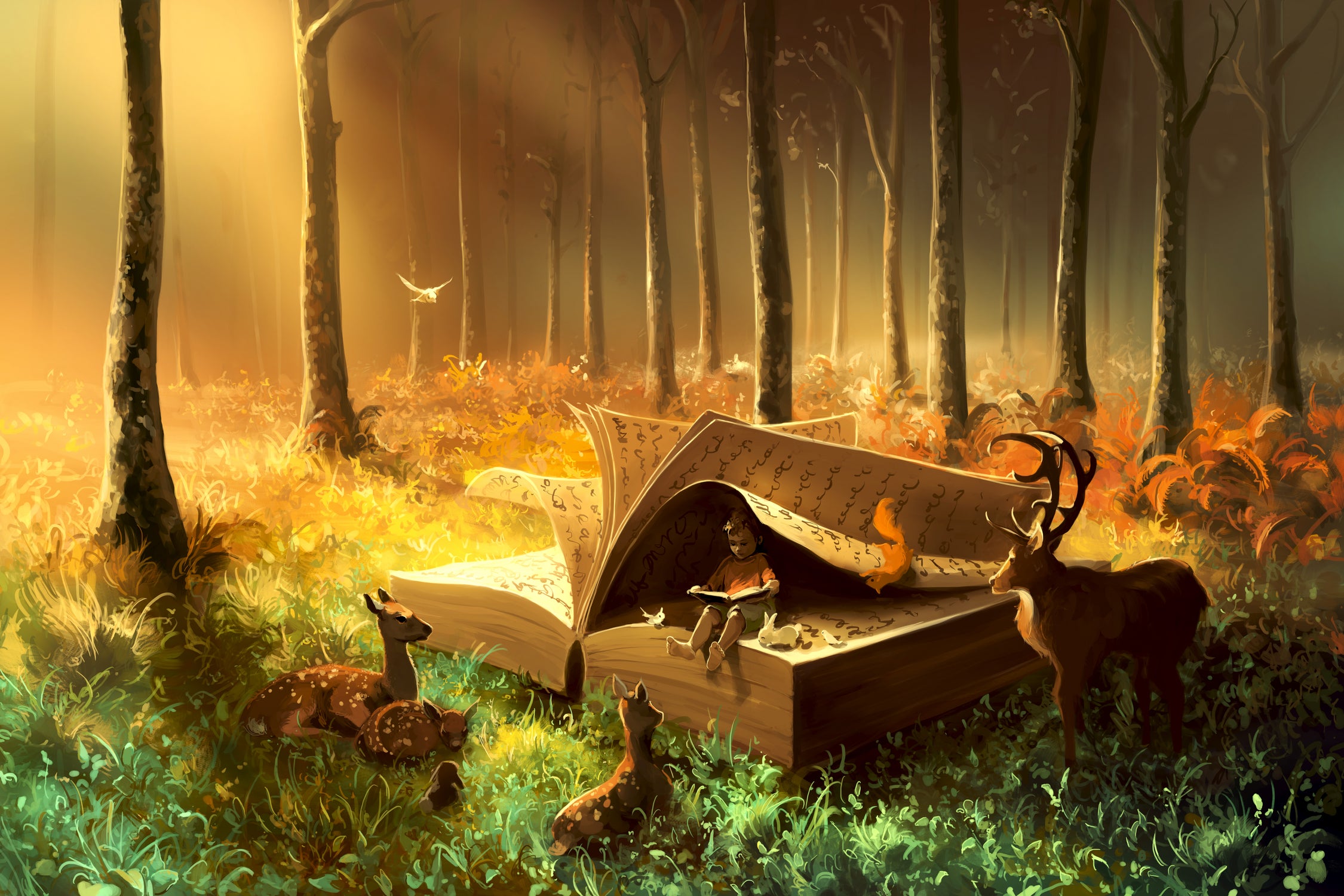 A safe place where you can go by Cyril Rolando on GIANT ART - orange digital painting