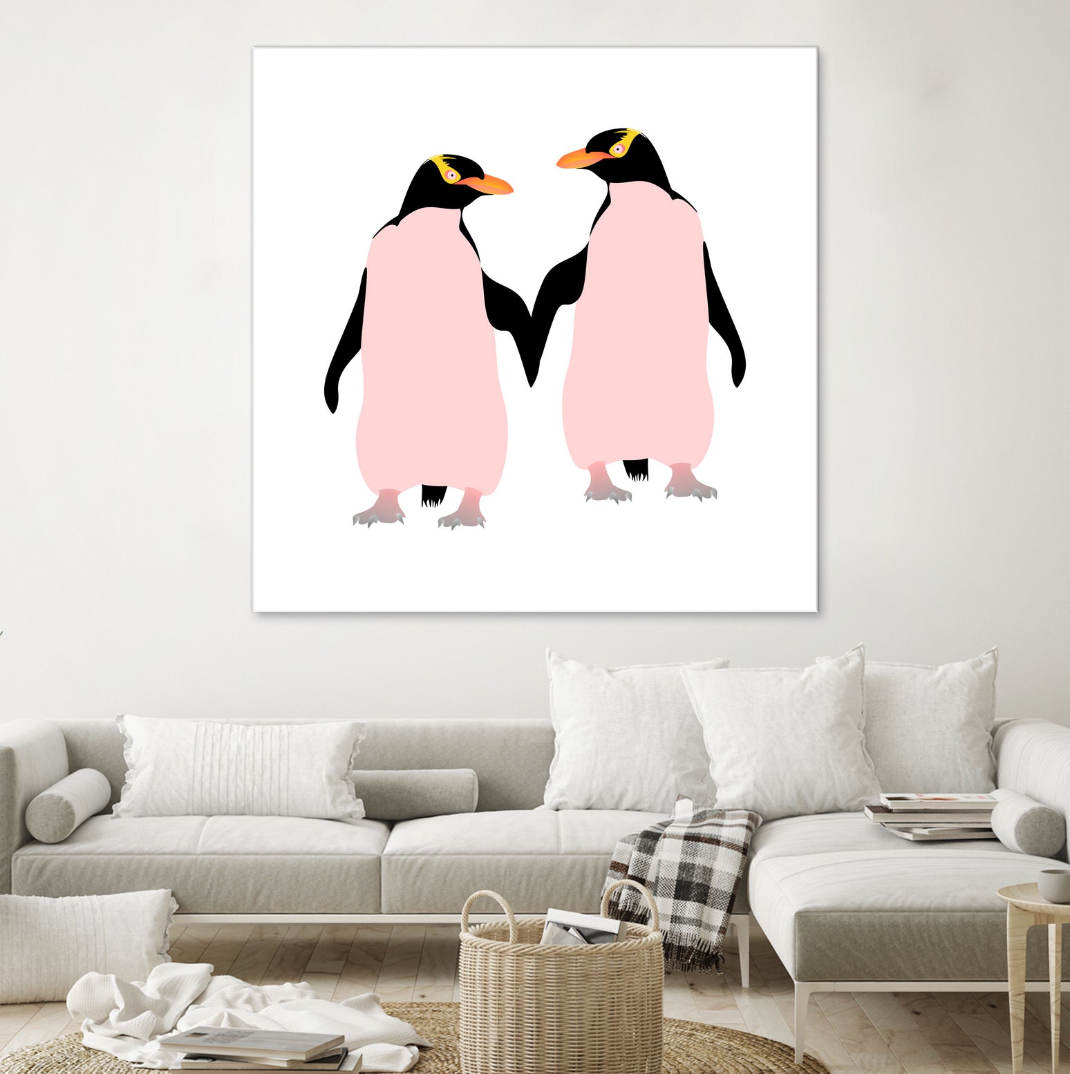 Lesbian Pride Penguins by Daniel Hutchinson on GIANT ART - white character design