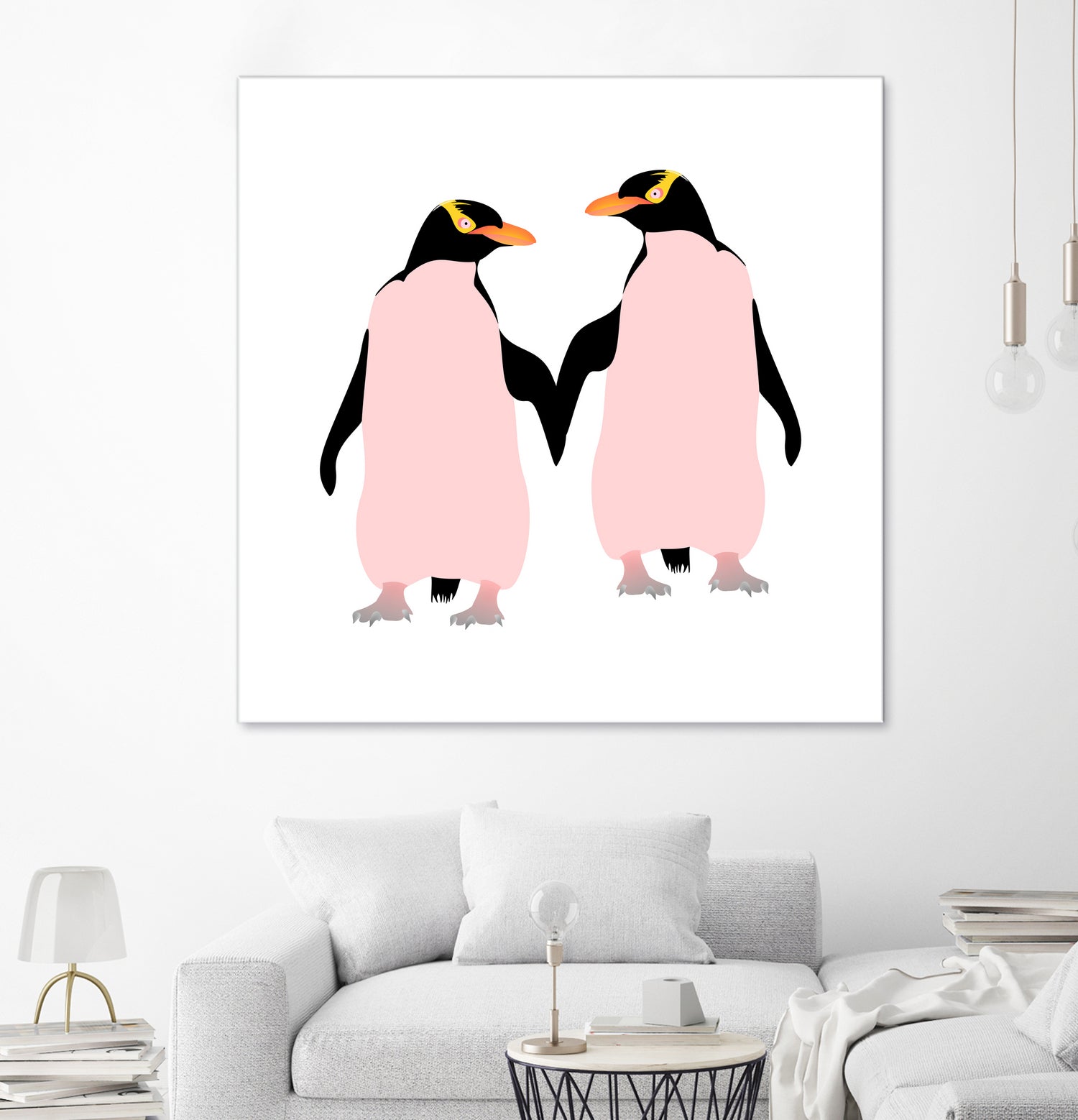 Lesbian Pride Penguins by Daniel Hutchinson on GIANT ART - white character design