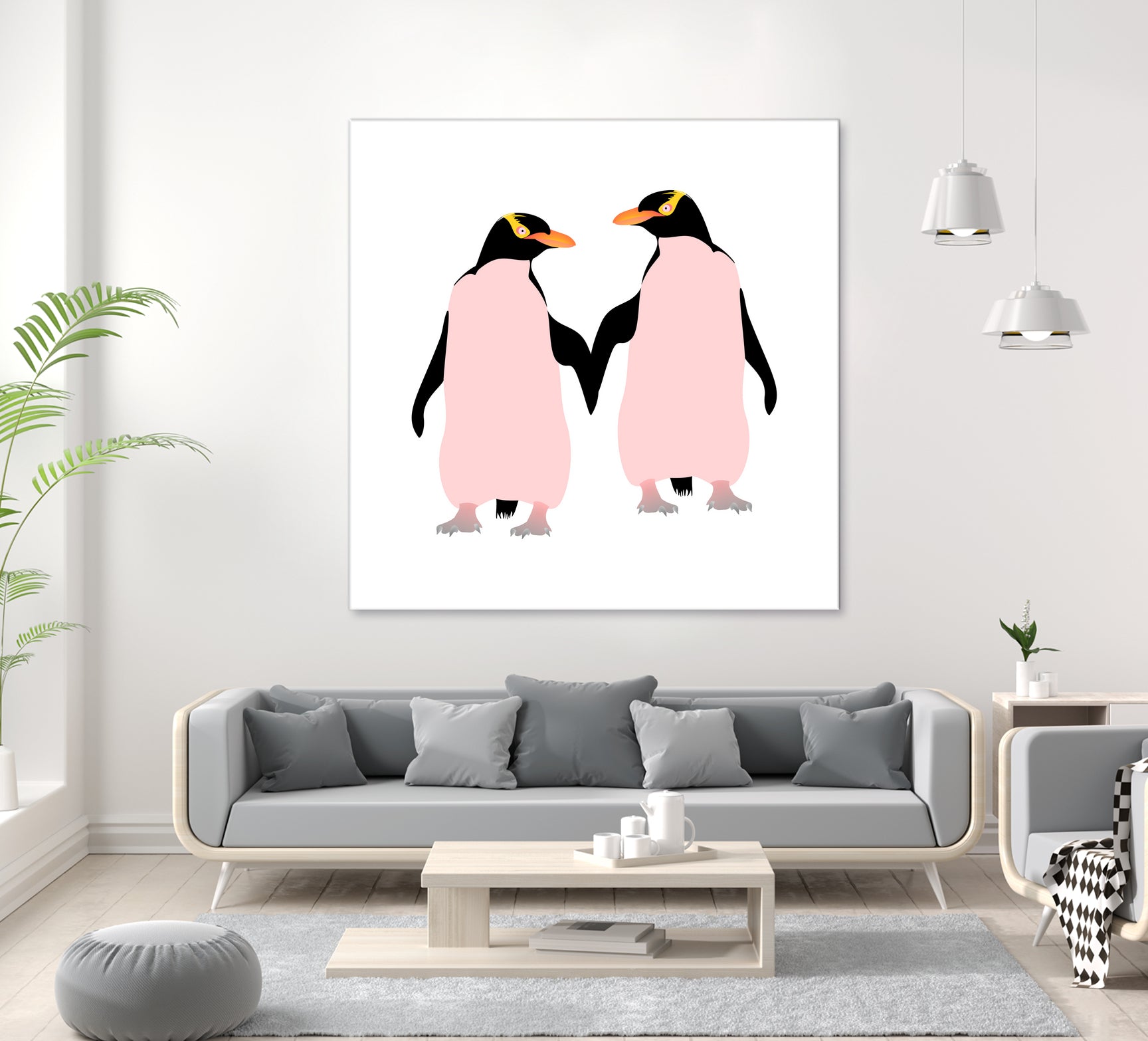 Lesbian Pride Penguins by Daniel Hutchinson on GIANT ART - white character design