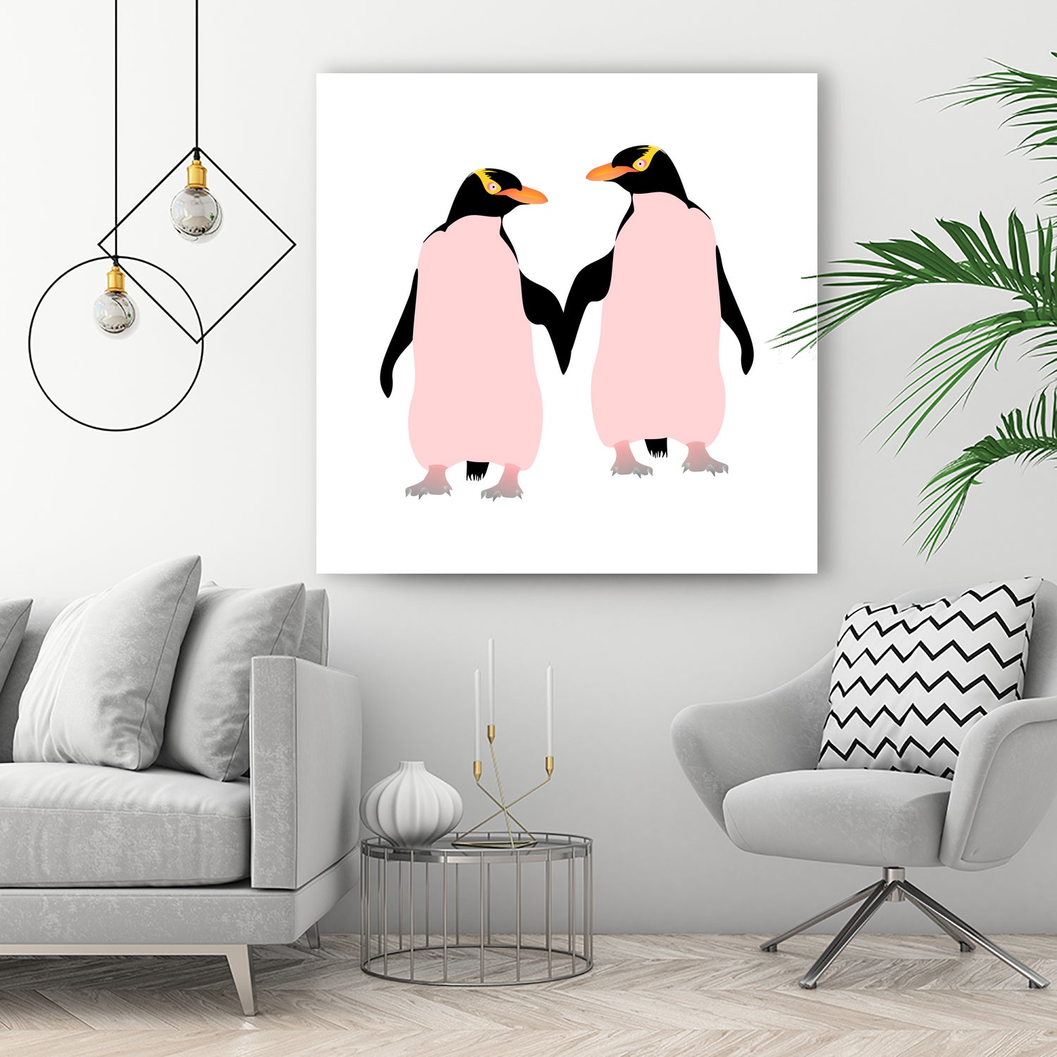Lesbian Pride Penguins by Daniel Hutchinson on GIANT ART - white character design
