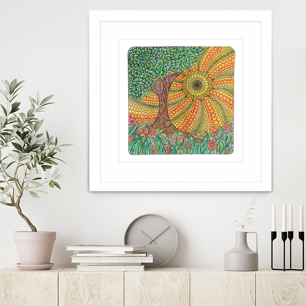 Sunny day by Ranka Stevic on GIANT ART - orange mixed media