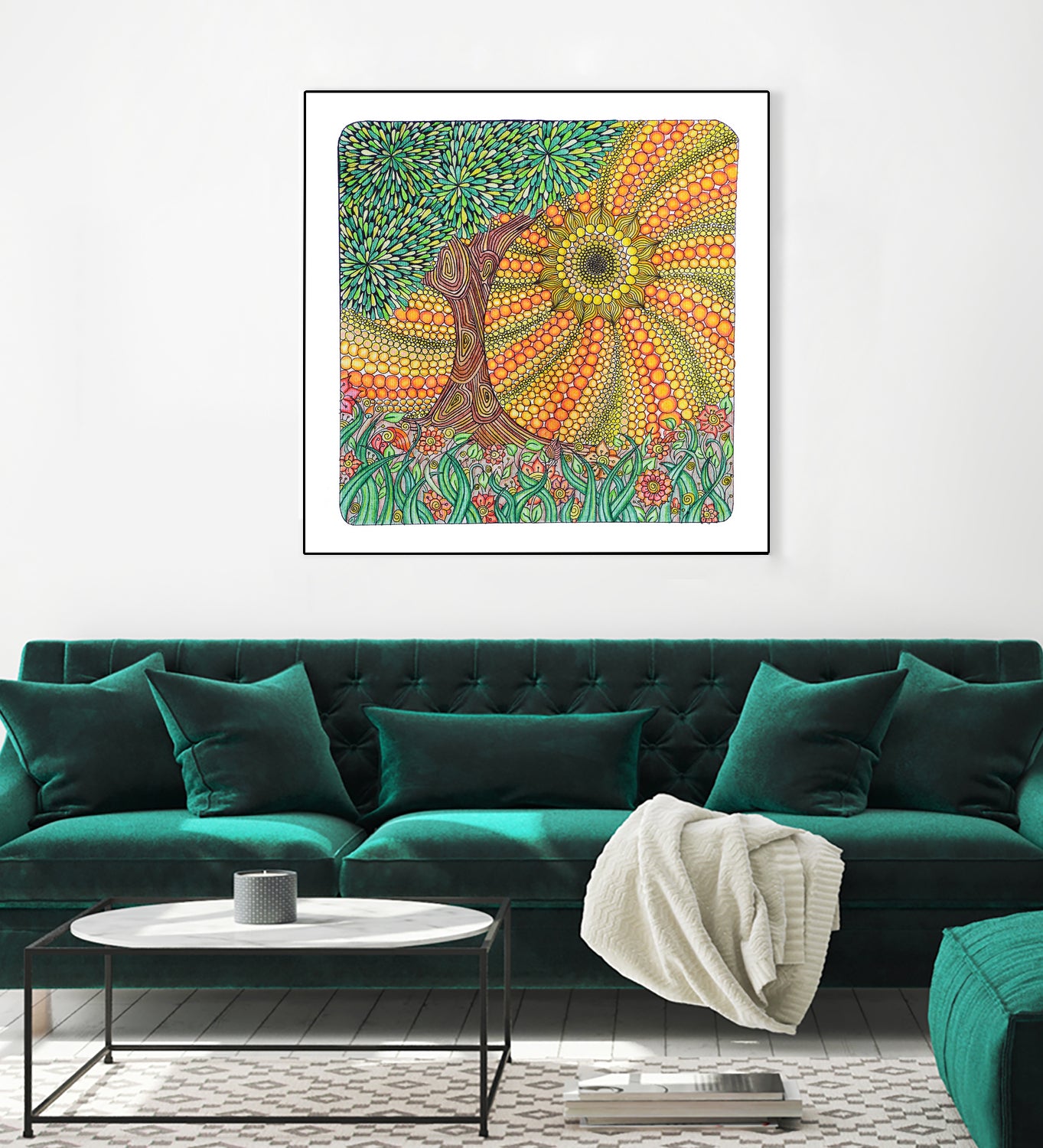 Sunny day by Ranka Stevic on GIANT ART - orange mixed media