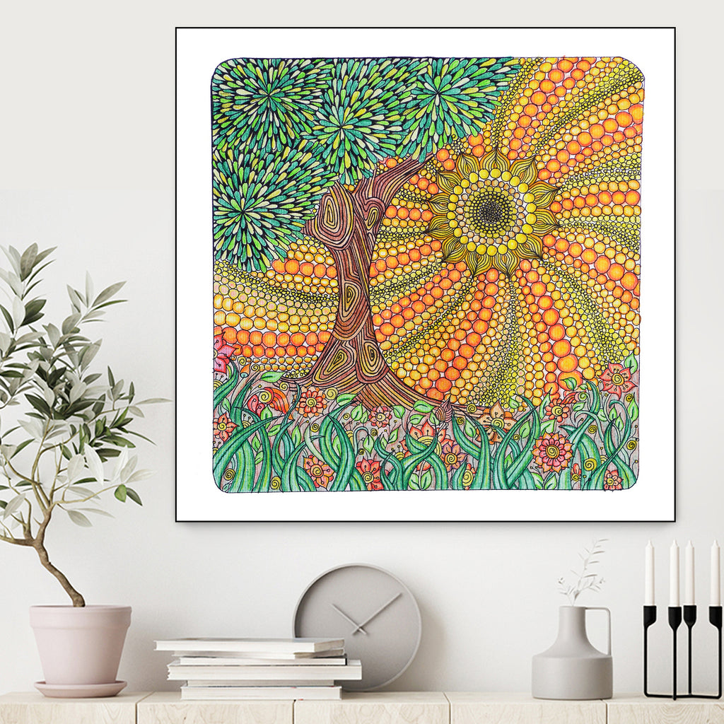 Sunny day by Ranka Stevic on GIANT ART - orange mixed media