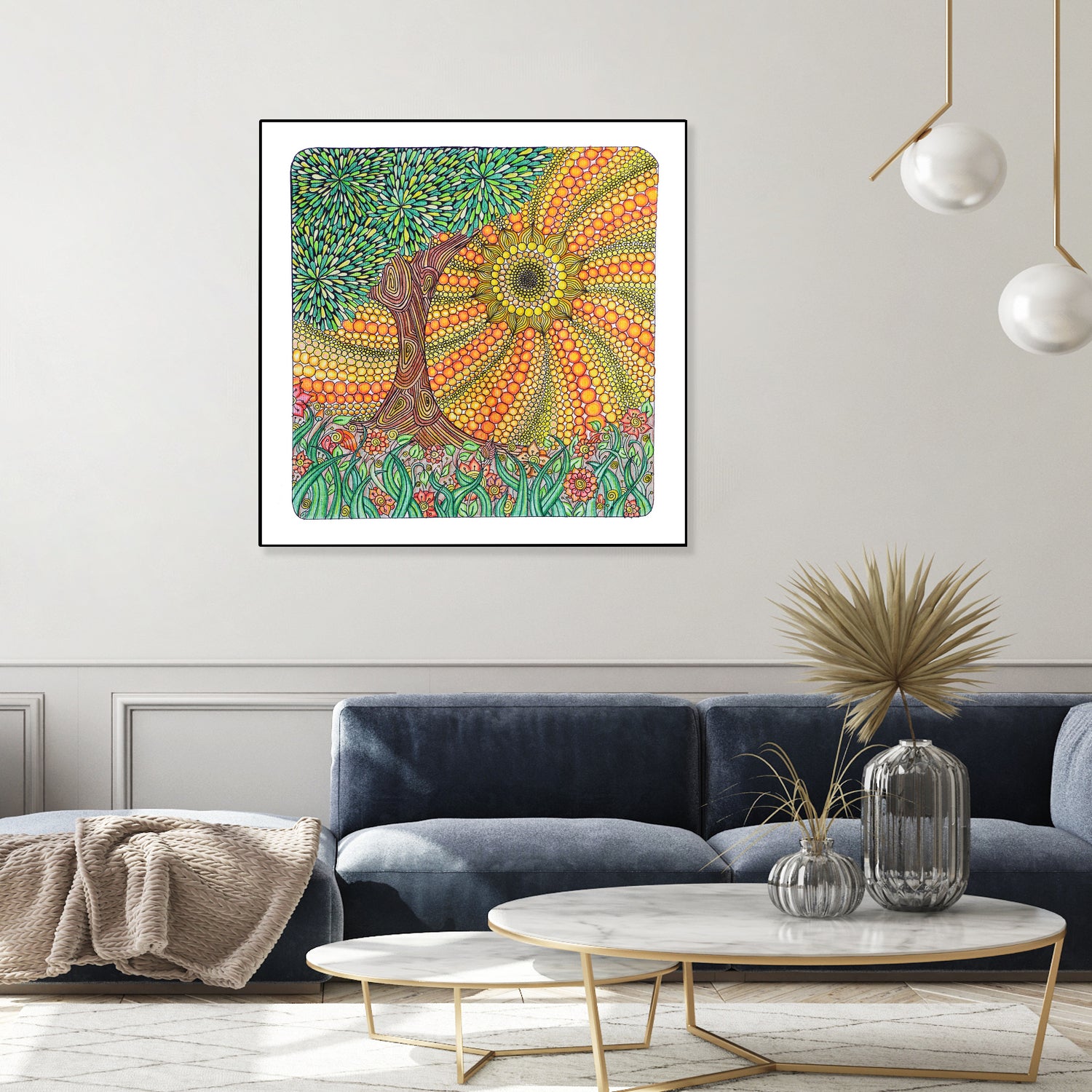 Sunny day by Ranka Stevic on GIANT ART - orange mixed media