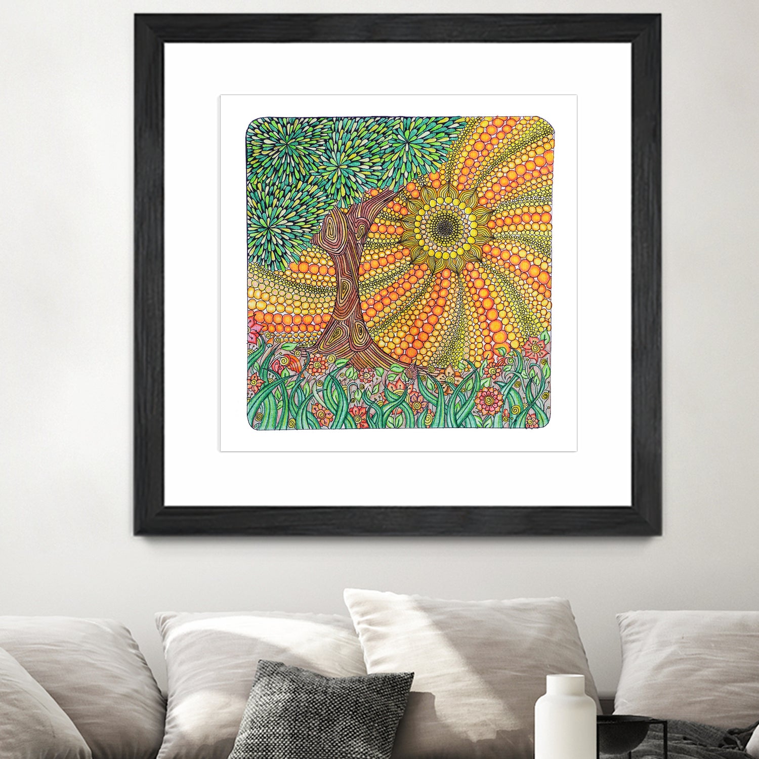 Sunny day by Ranka Stevic on GIANT ART - orange mixed media