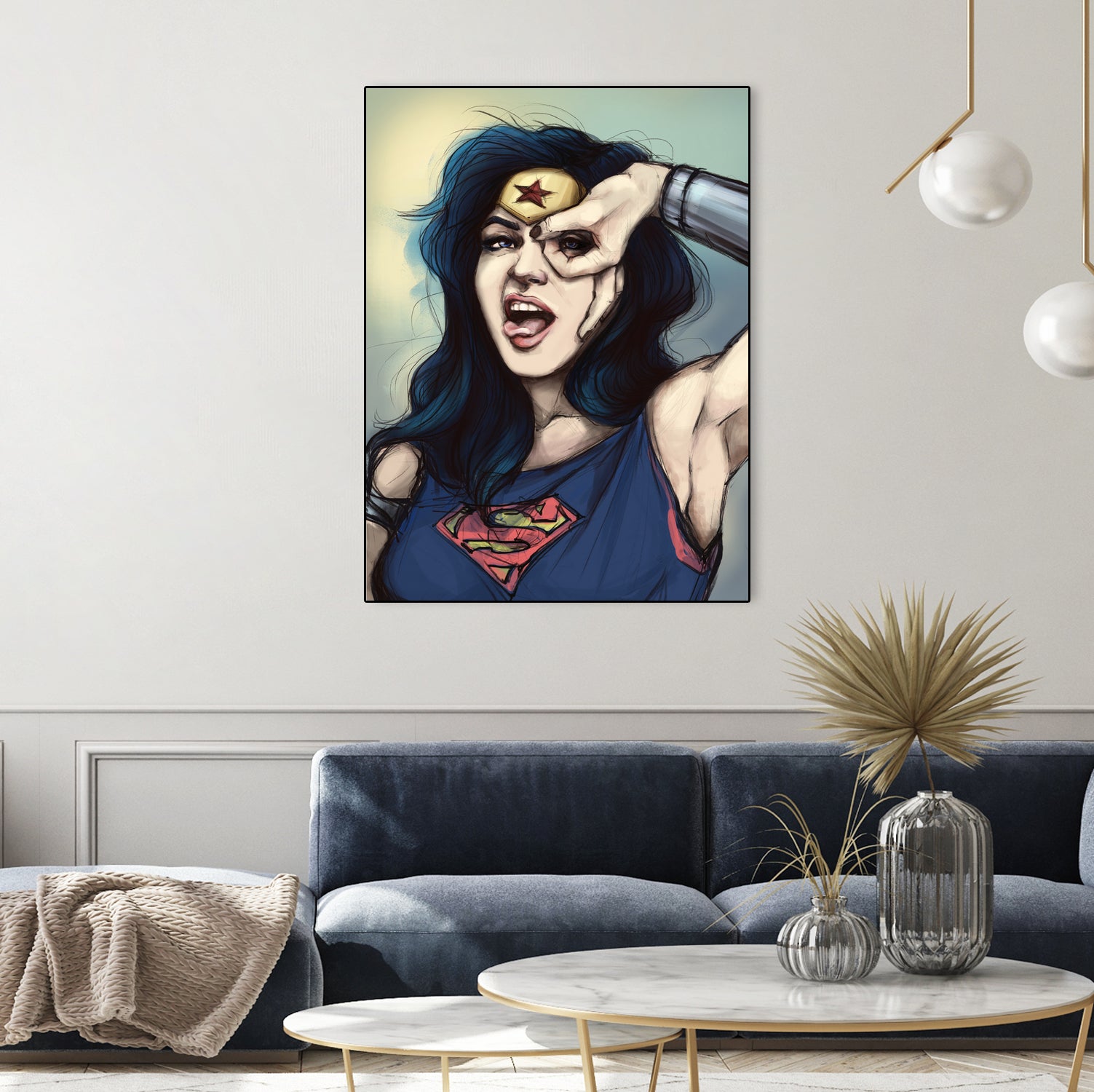 WonderWoman Cosplay by Cristina Dascalu on GIANT ART - blue digital painting