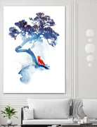 The last apple tree by Robert Farkas on GIANT ART - blue digital painting