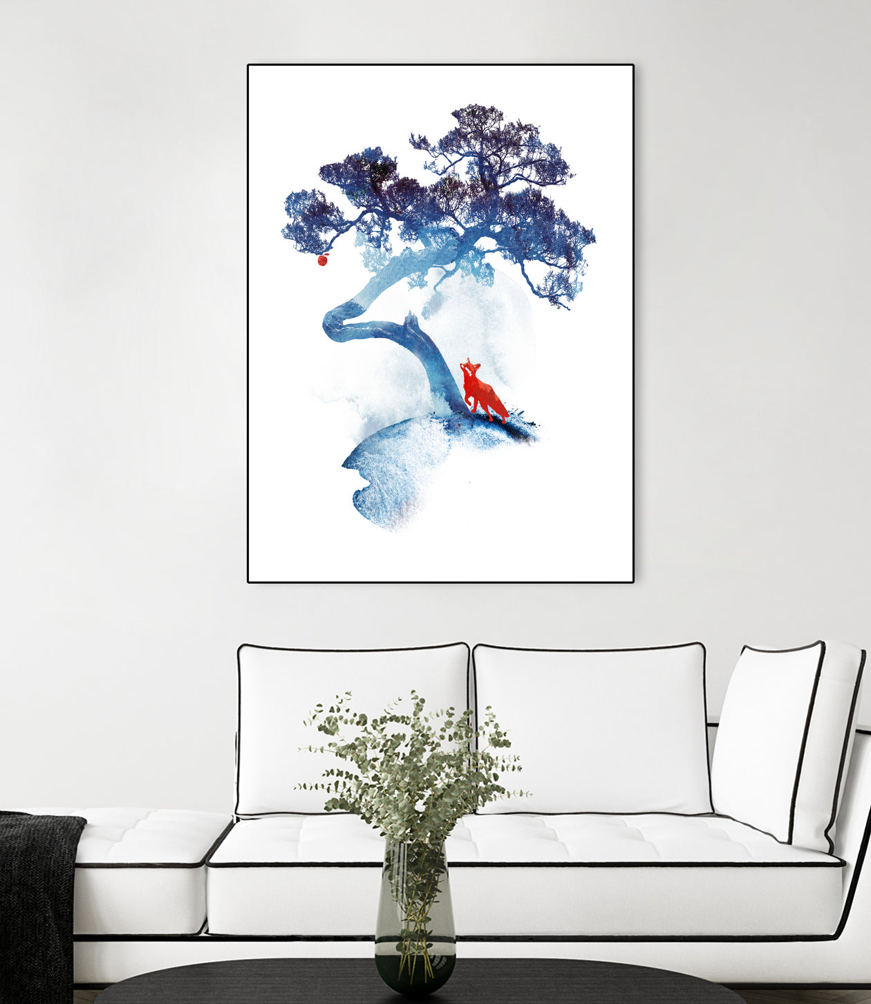 The last apple tree by Robert Farkas on GIANT ART - blue digital painting