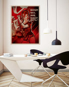 David Bowie by Zoran Cardula on GIANT ART - red vector illustration