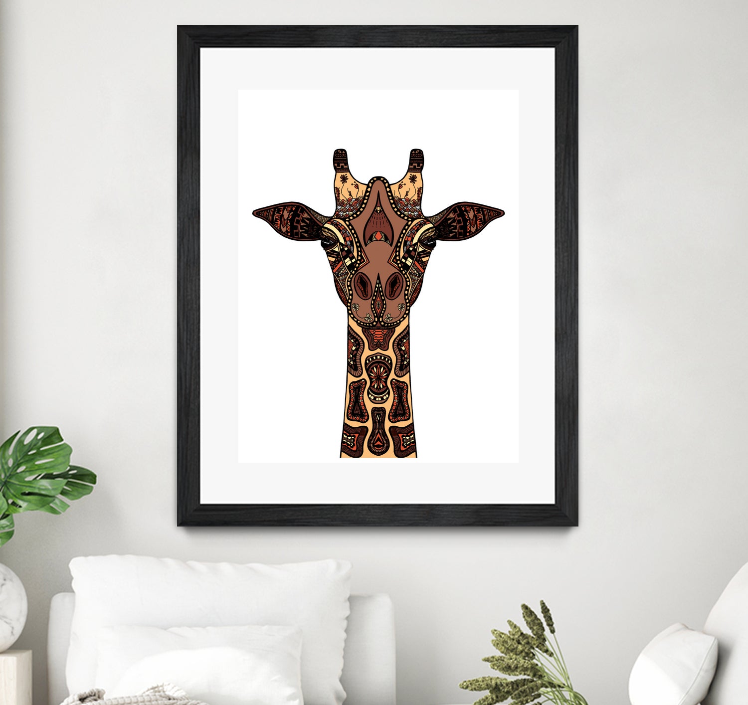 Coloured Giraffe Illustration/Drawing by Naomi Davies on GIANT ART - black digital drawing