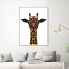 Coloured Giraffe Illustration/Drawing by Naomi Davies on GIANT ART - black digital drawing