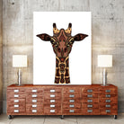 Coloured Giraffe Illustration/Drawing by Naomi Davies on GIANT ART - black digital drawing
