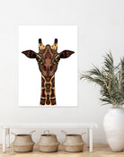 Coloured Giraffe Illustration/Drawing by Naomi Davies on GIANT ART - black digital drawing