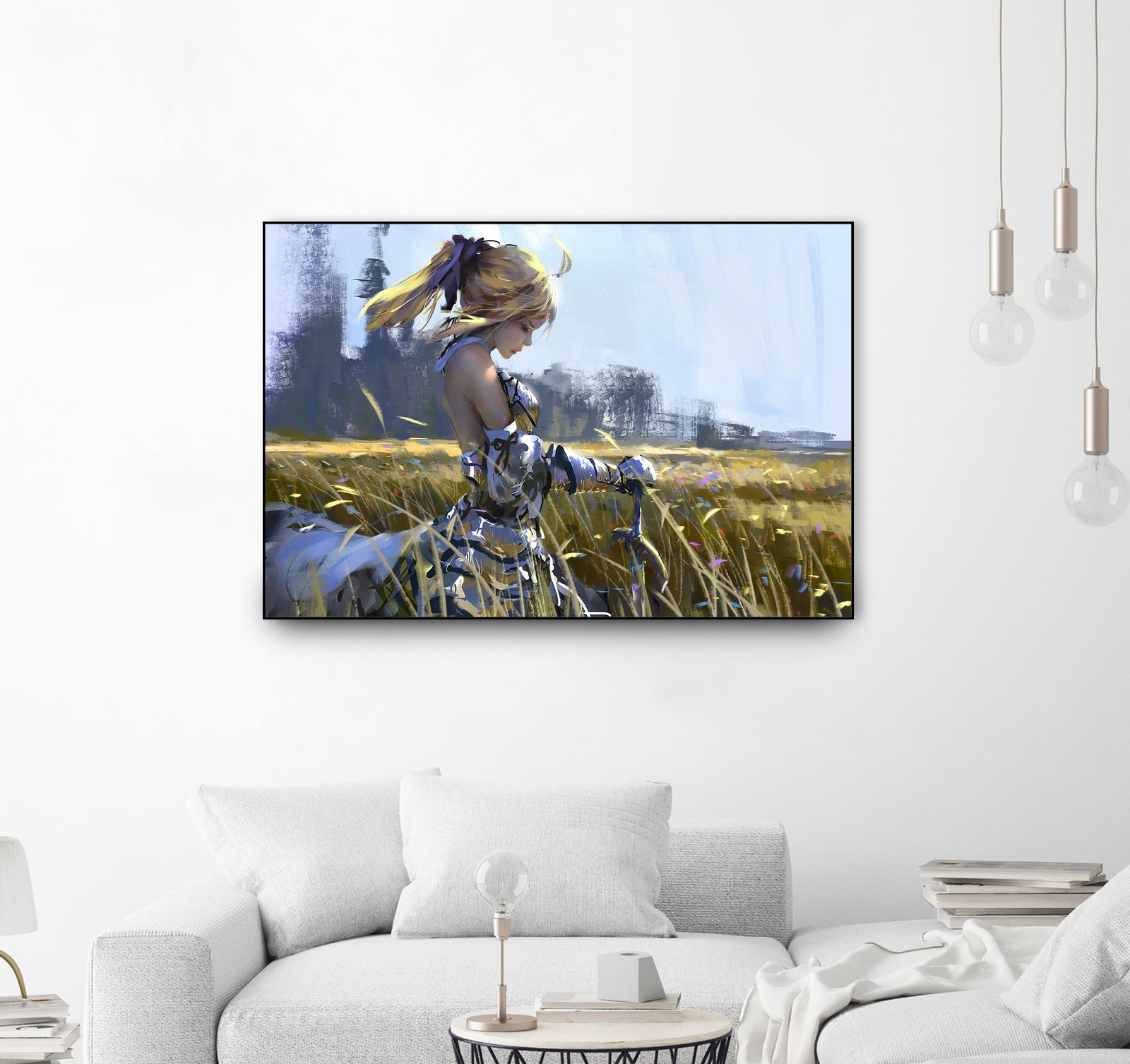 Saber Lily by Ling Wang on GIANT ART - yellow digital painting