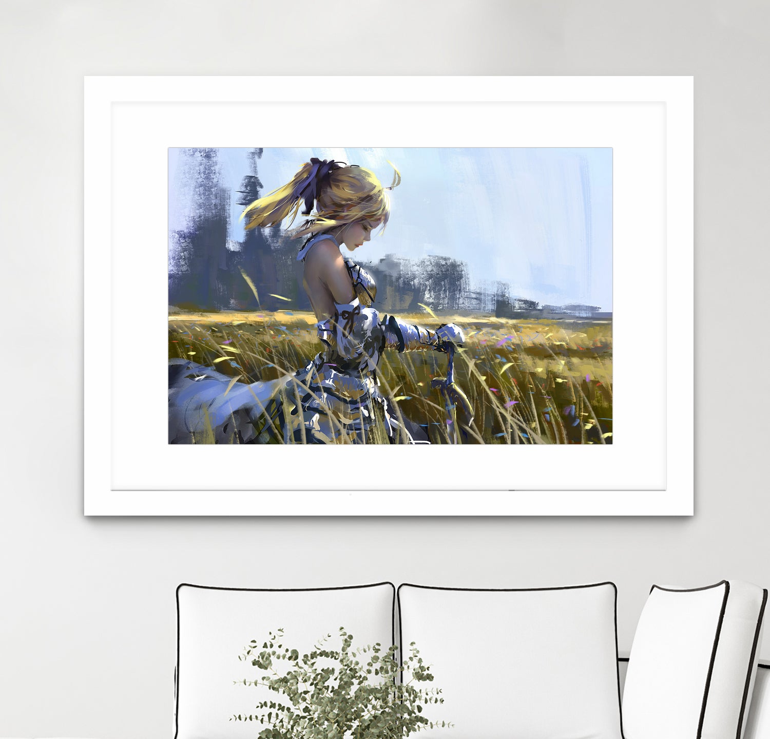 Saber Lily by Ling Wang on GIANT ART - yellow digital painting