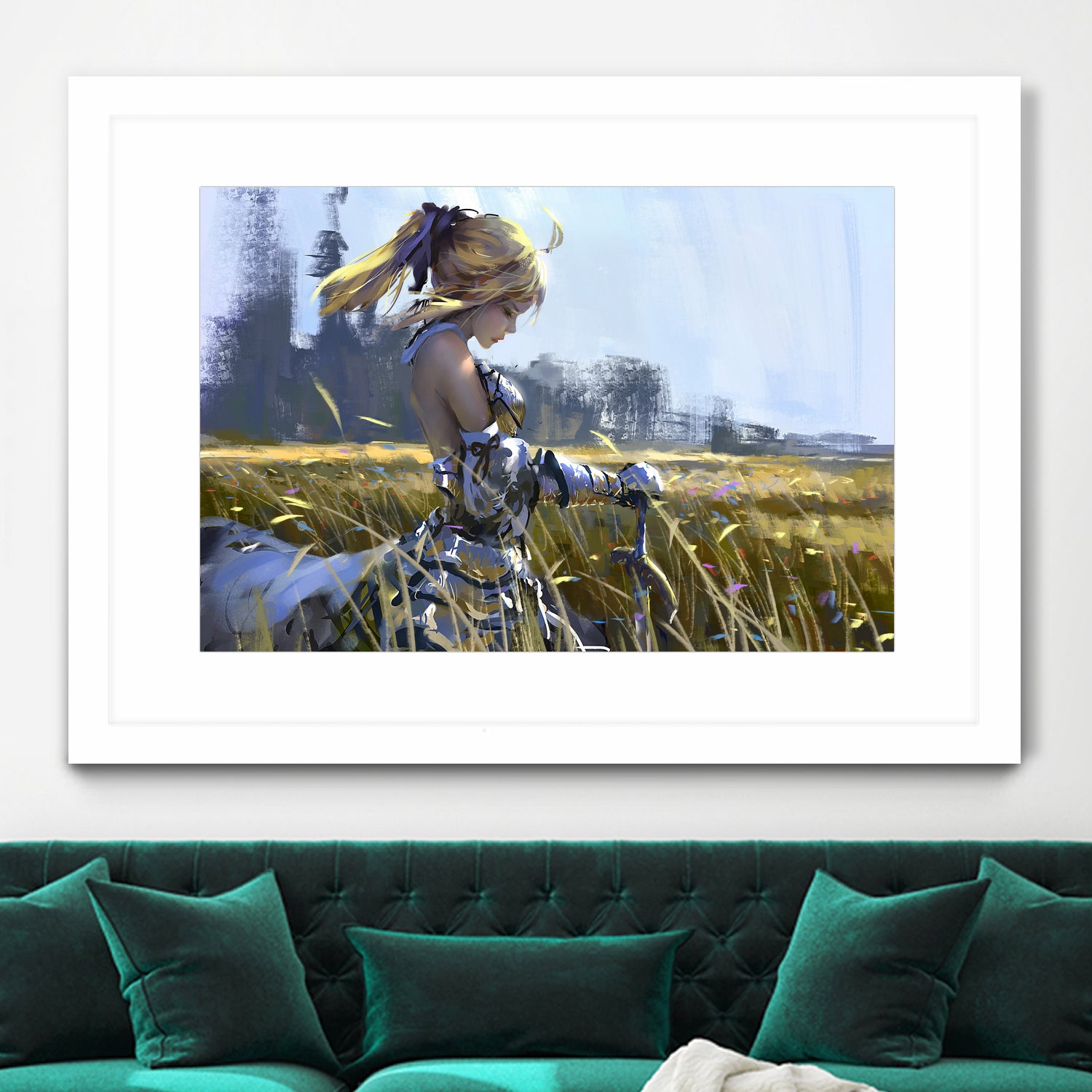 Saber Lily by Ling Wang on GIANT ART - yellow digital painting