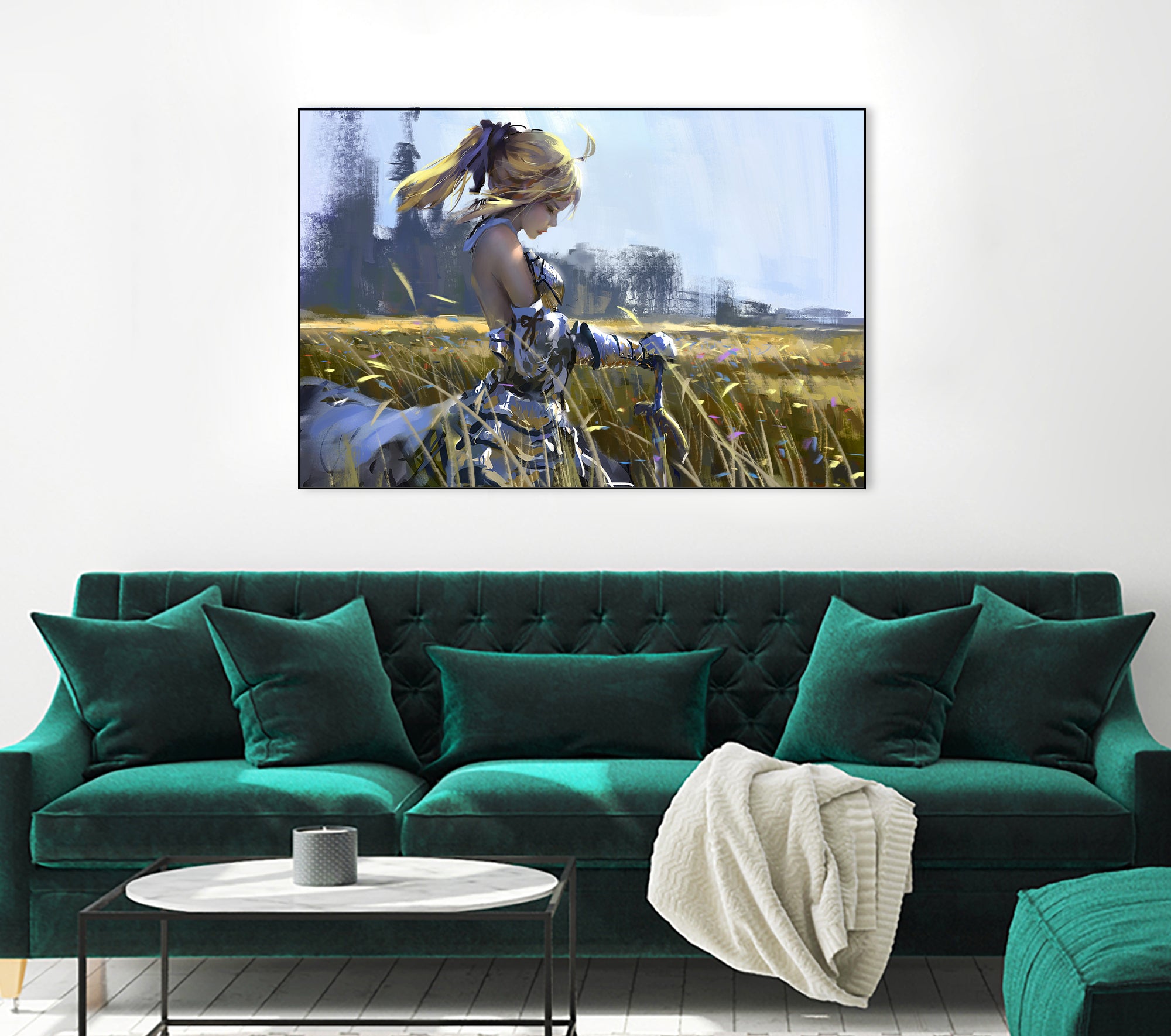 Saber Lily by Ling Wang on GIANT ART - yellow digital painting