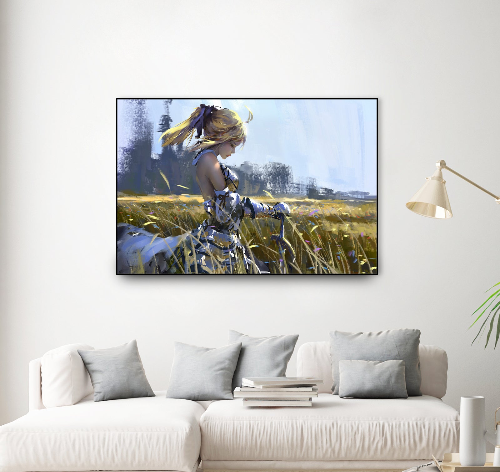 Saber Lily by Ling Wang on GIANT ART - yellow digital painting