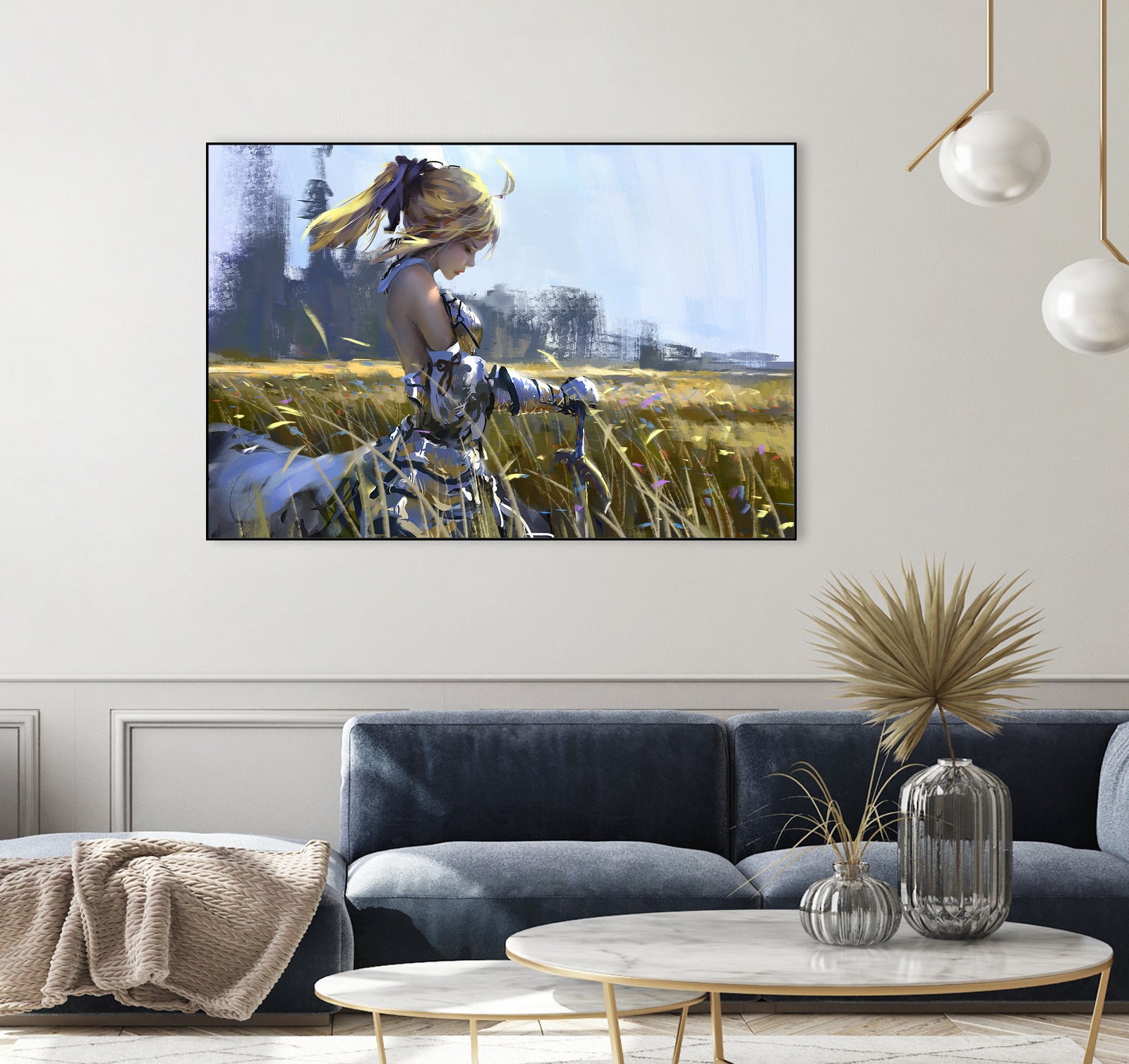 Saber Lily by Ling Wang on GIANT ART - yellow digital painting