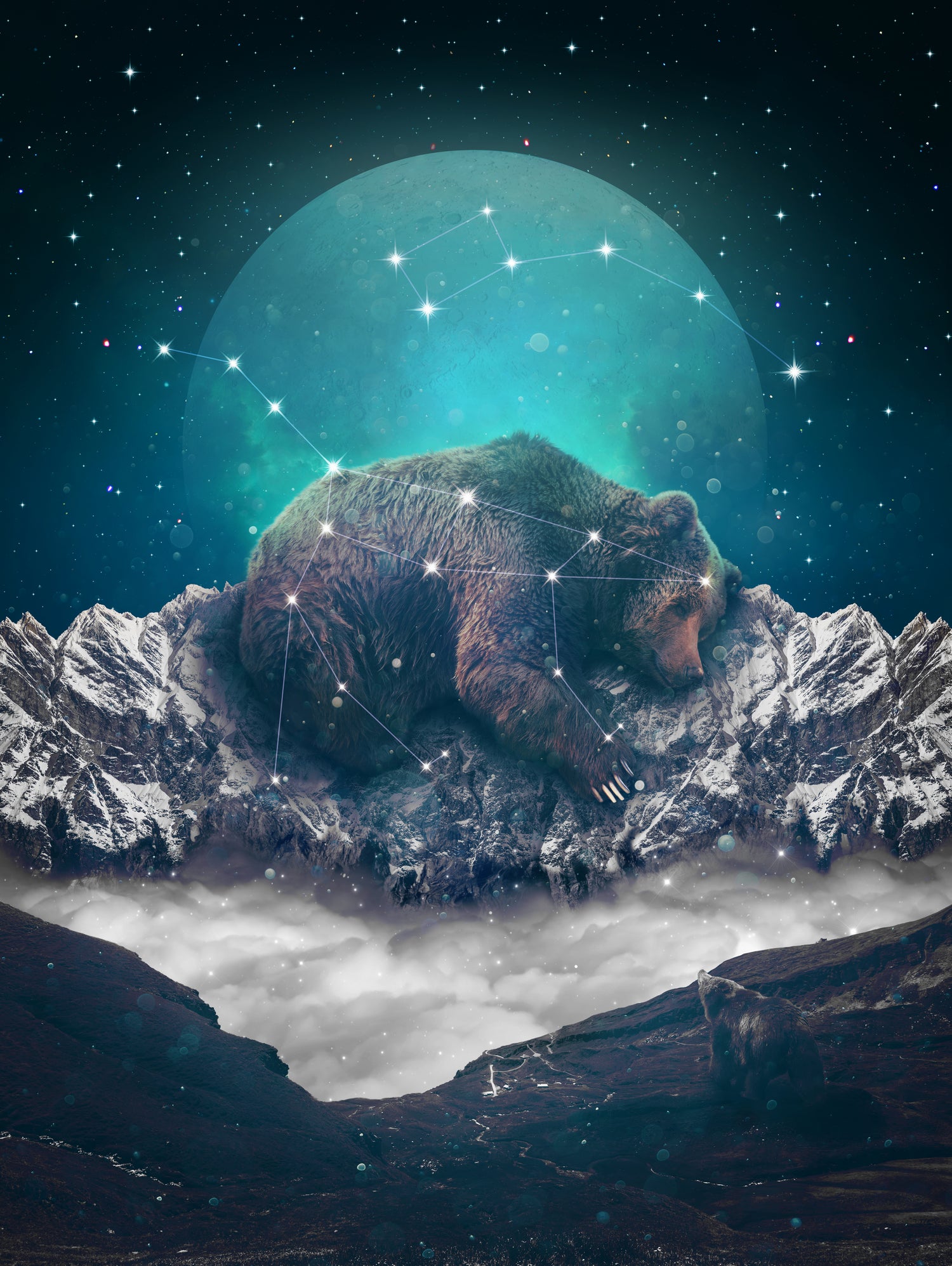 Under the Stars (Ursa Major) by Soaring Anchor on GIANT ART - blue photo illustration